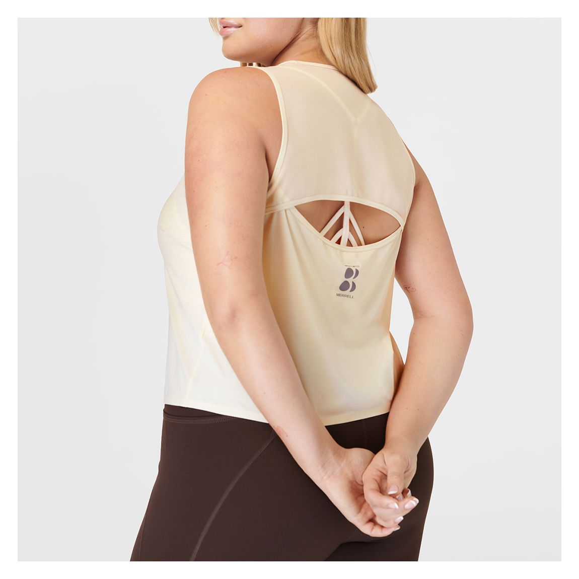 Ascend Swifty Workout Tank - Sabi Cream main product photo