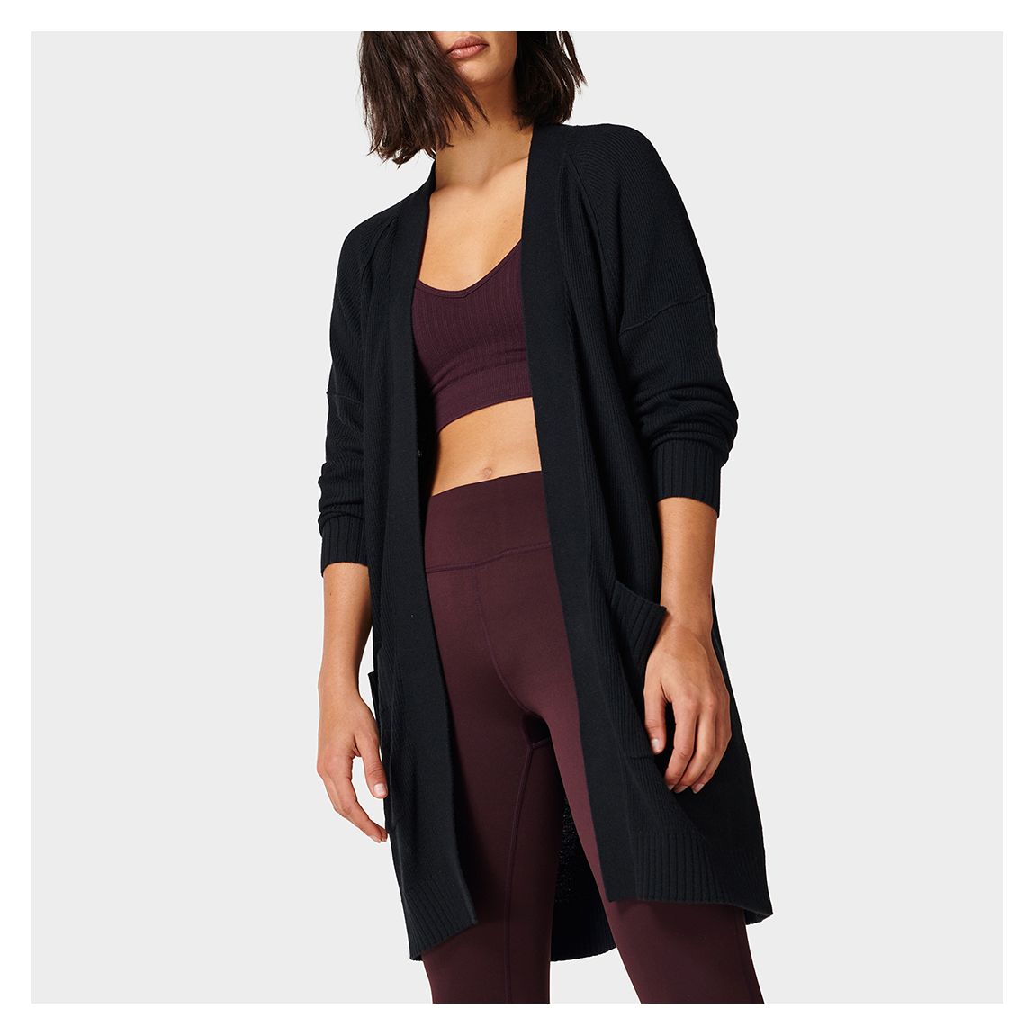 Solace Cashmere Blend Cardigan - Black main product photo