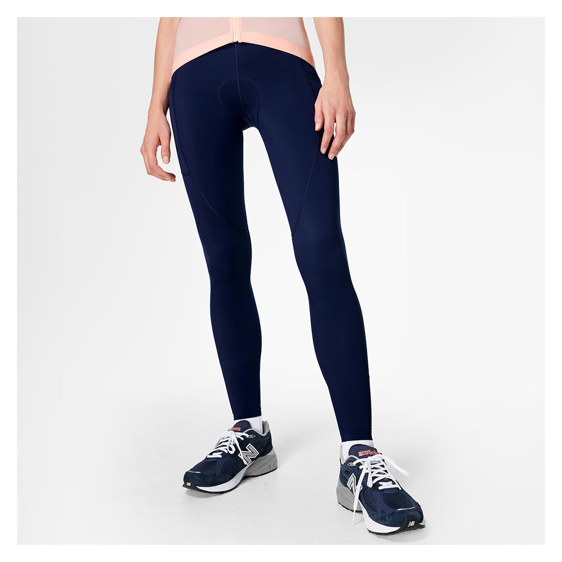 Velo Padded Cycling Leggings - Navy Blue main product photo