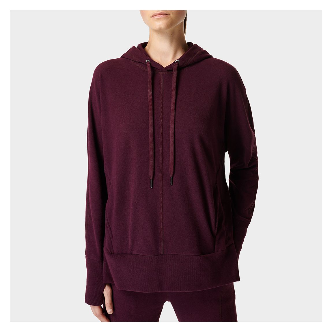 Liberate Luxe Fleece Hoody - Plum Red main product photo