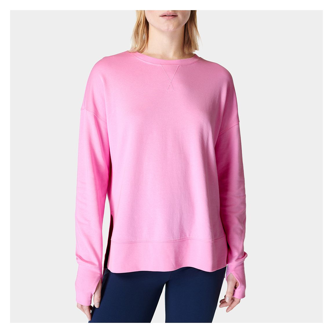 After Class Longline Sweatshirt - Shimmer Pink main product photo