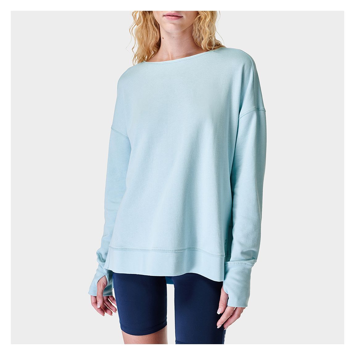 After Class Cross Back Sweatshirt - Ice Blue main product photo