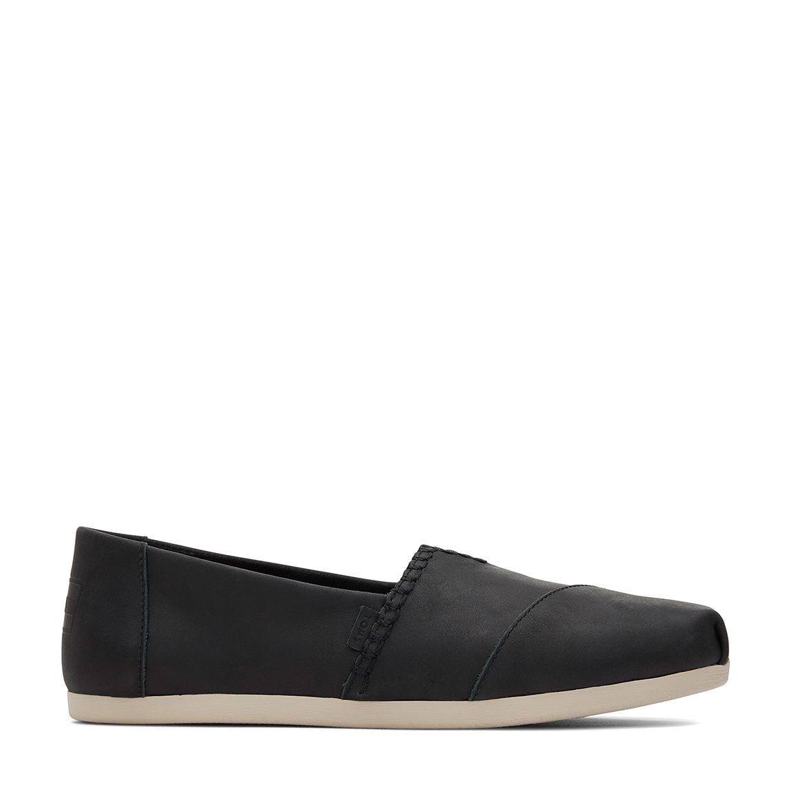Women's Black Leather Alpargata Classic Espadrille main product photo