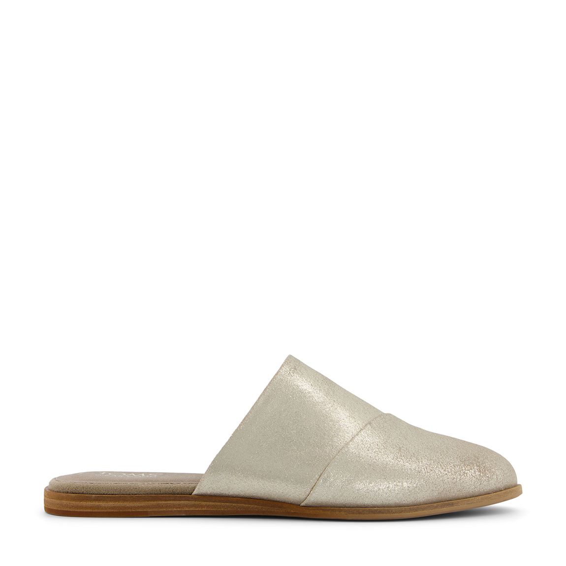Women's Silver Metallic Suede Jade Flat Shoes main product photo