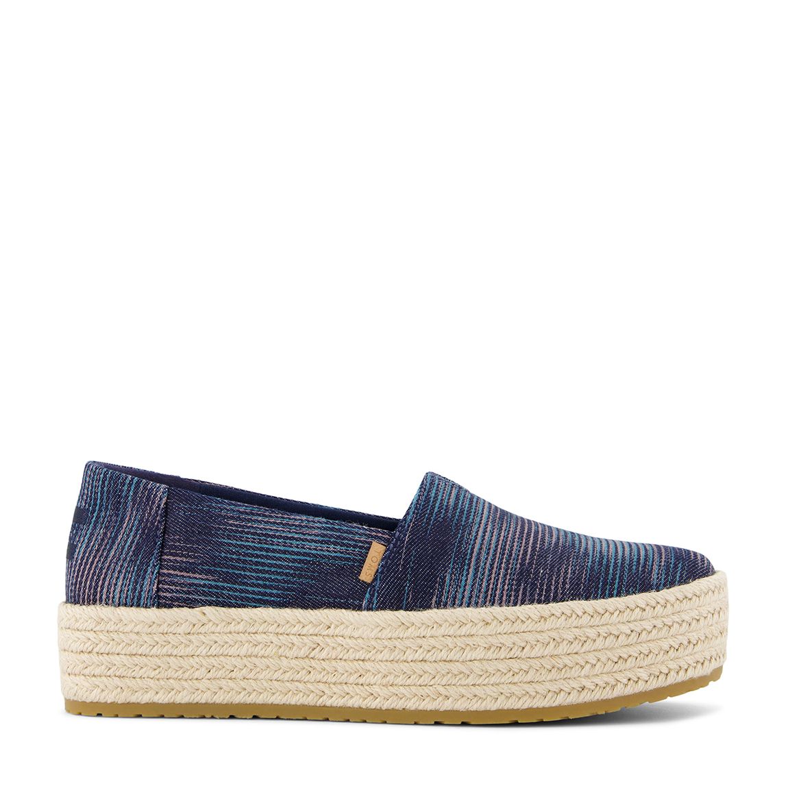 Women's Navy Novelty Denim Valencia Espadrille main product photo
