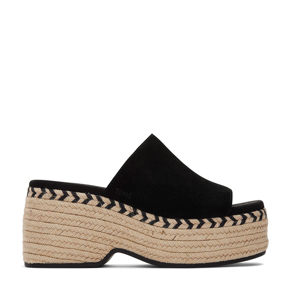 Women's Black Suede Laila Mule Sand Heeled Sandals main product photo