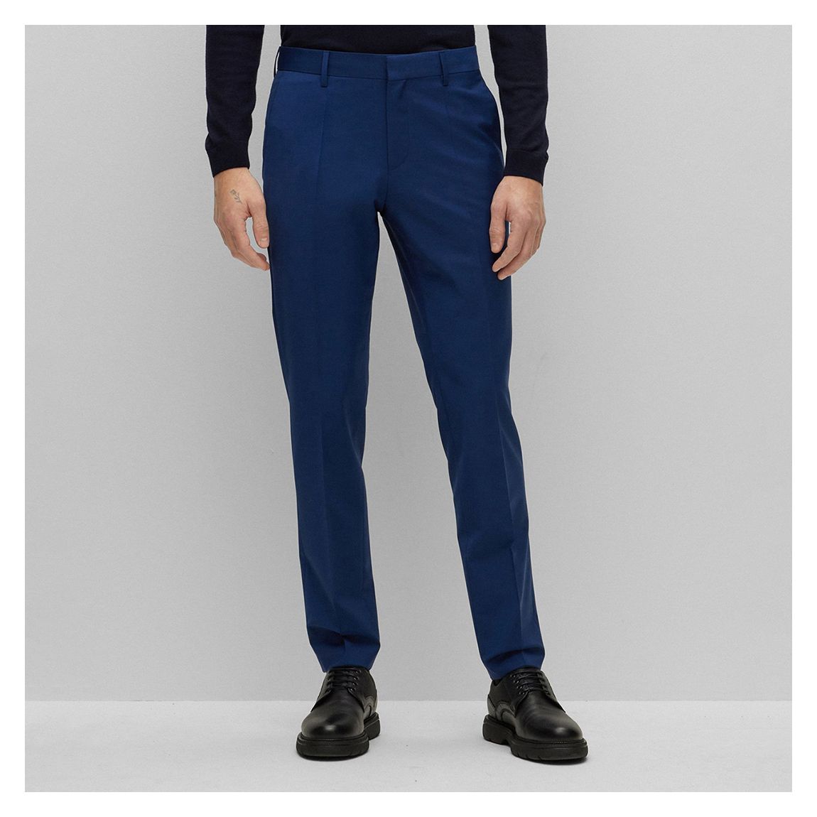 Blue Slim Fit Wool Blend Trouser main product photo