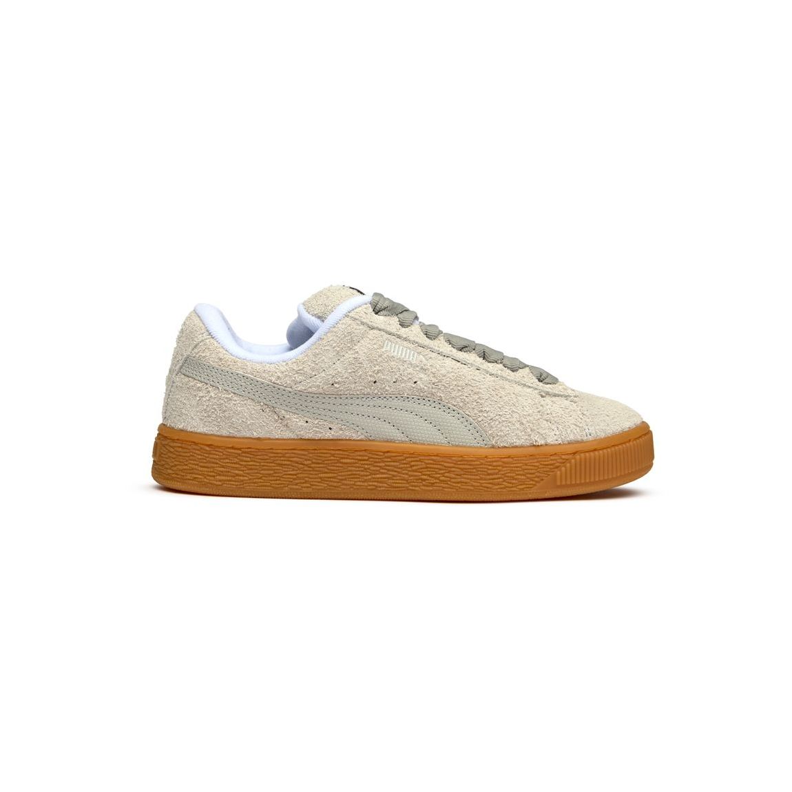 Women's Grey Suede Textured XL Lace Trainers main product photo