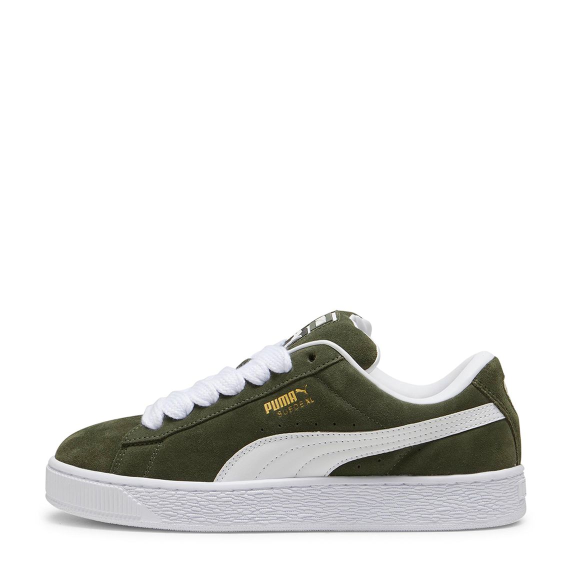 Unisex Green/White Suede XL Lace Trainers main product photo