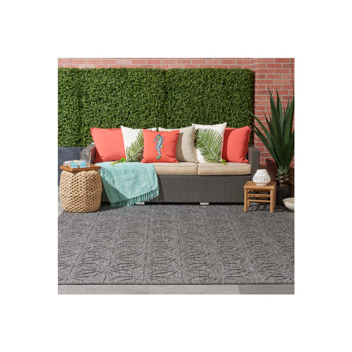 Cozumel Indoor Outdoor Rug Dark Grey - 300cm x 239cm main product photo