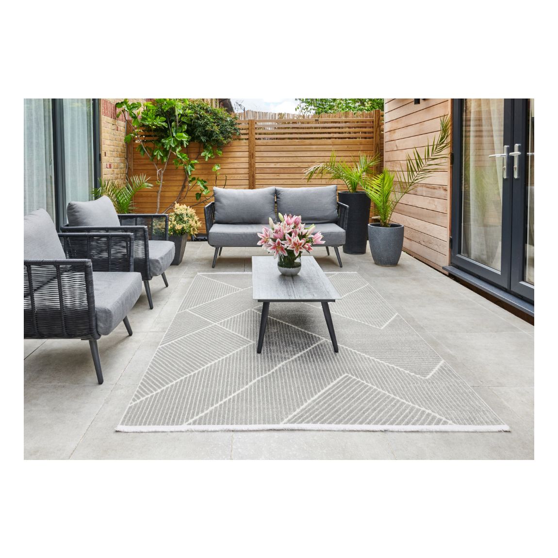 Jazz Indoor Outdoor Rug Silver - 290cm x 190cm main product photo