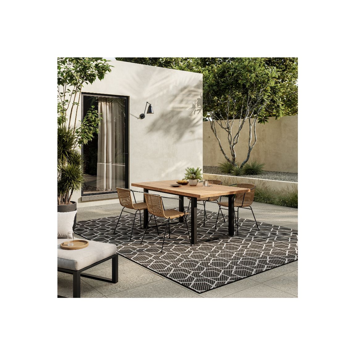Horizon Indoor Outdoor Rug Black - 274cm x 183cm main product photo