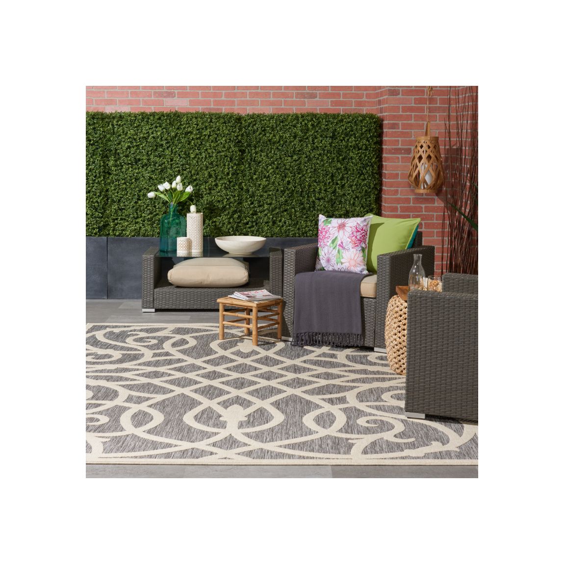 Cozumel Indoor Outdoor Rug Grey - 300cm x 239cm main product photo