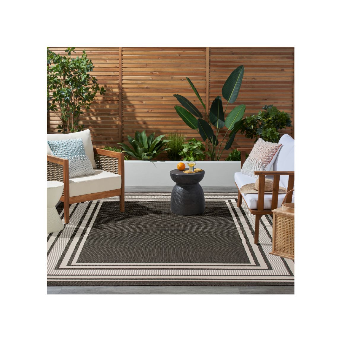 Horizon Indoor Outdoor Rug Black - 274cm x 183cm main product photo