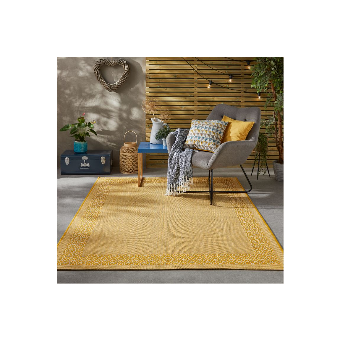 Terrazzo Indoor Outdoor Rug Yellow - 230cm x 160cm main product photo