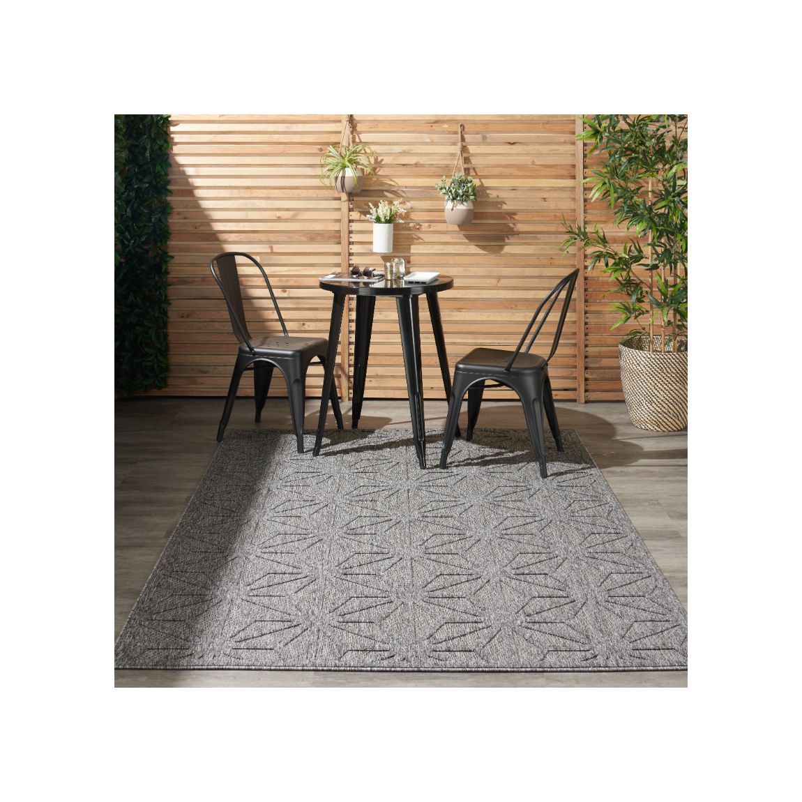 Cozumel Indoor Outdoor Rug Dark Grey - 183cm x 122cm main product photo