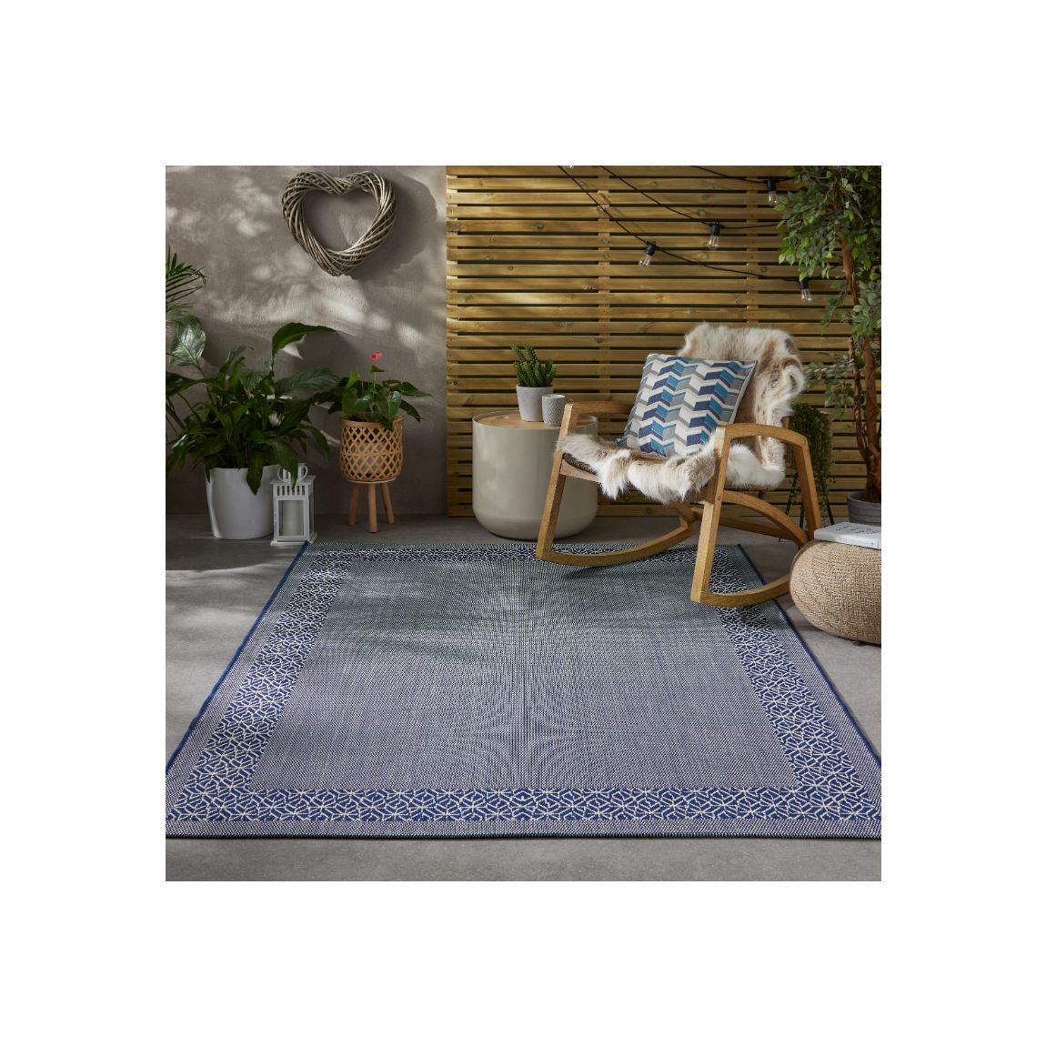 Terrazzo Indoor Outdoor Rug Navy - 230cm x 160cm main product photo