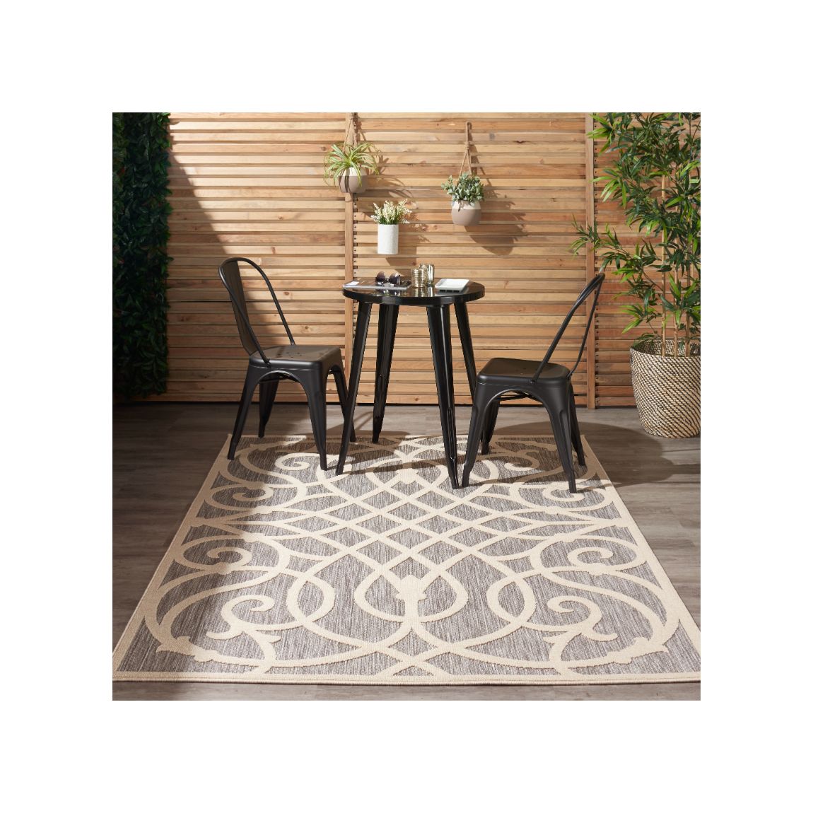 Cozumel Indoor Outdoor Rug Grey - 183cm x 122cm main product photo