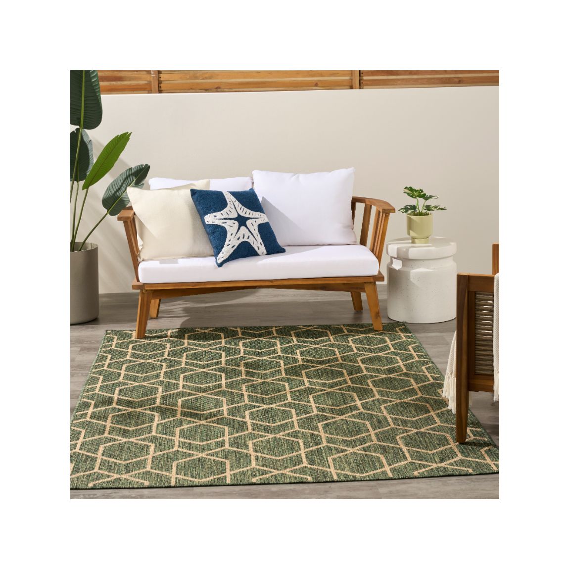 Horizon Indoor Outdoor Rug Green - 213cm x 152cm main product photo