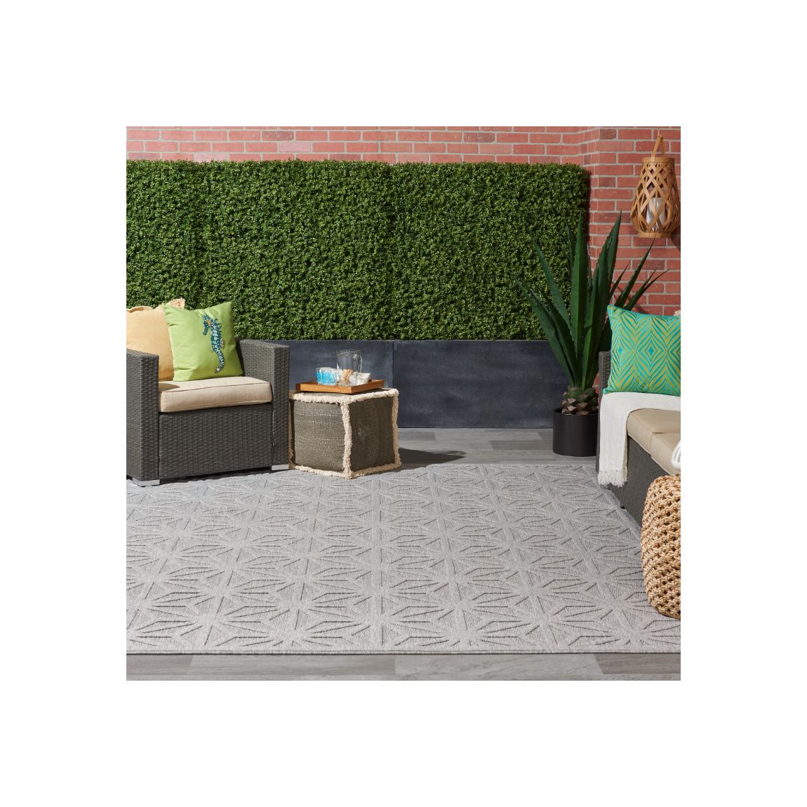 Cozumel Indoor Outdoor Rug Light Grey - 300cm x 239cm main product photo