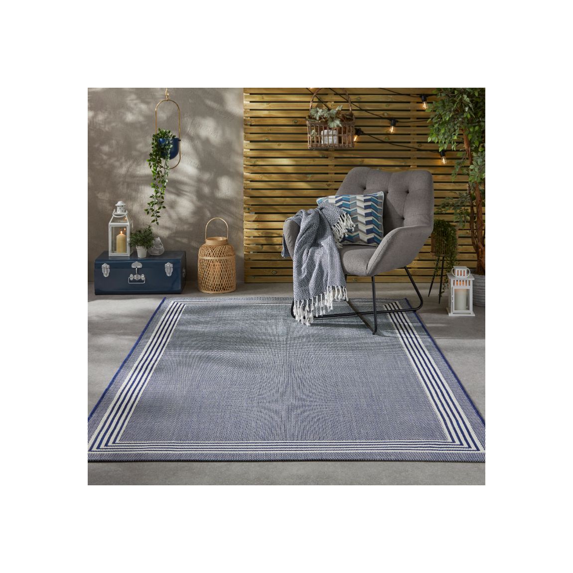 Terrazzo Indoor Outdoor Rug Blue - 230cm x 160cm main product photo