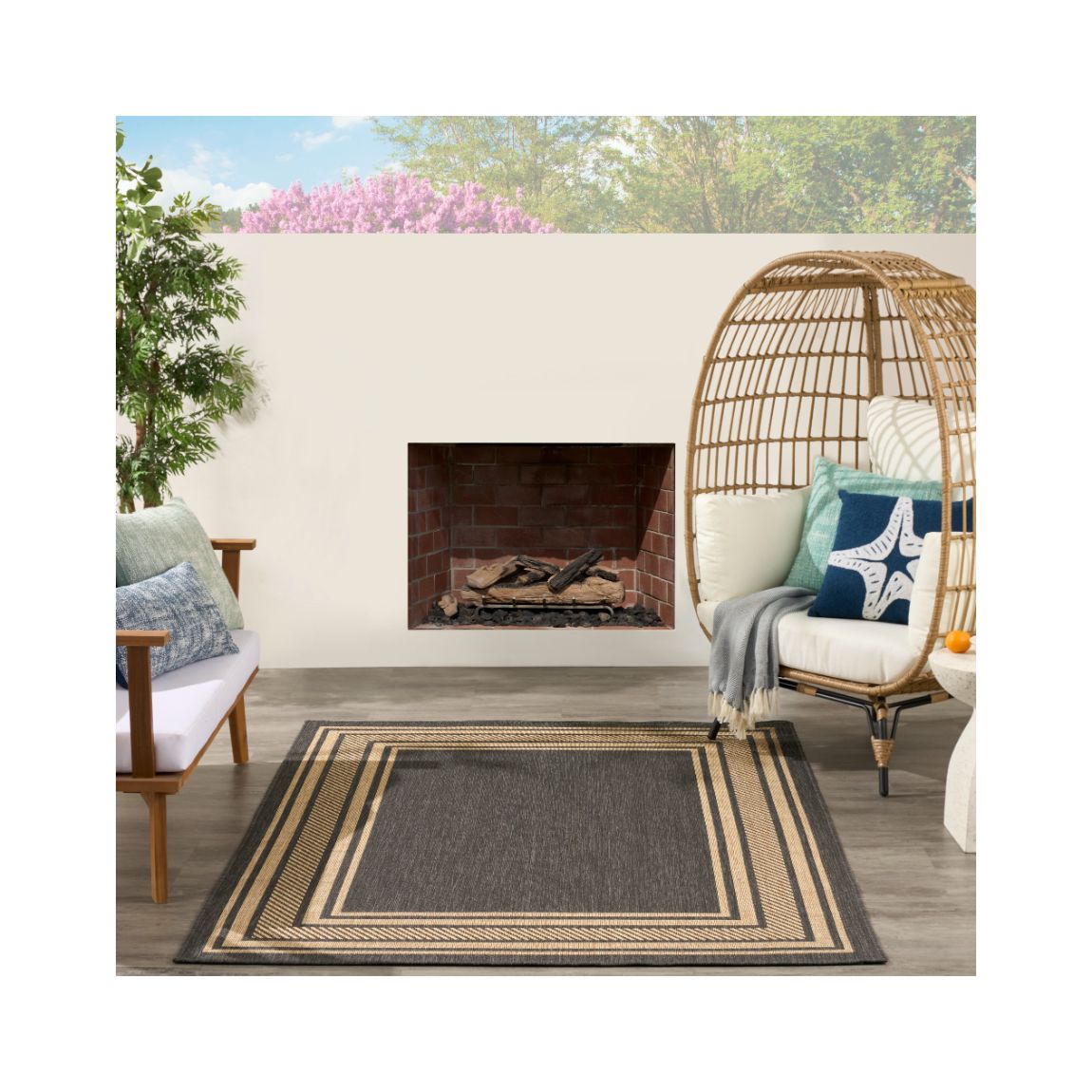 Horizon Indoor Outdoor Rug Charcoal - 213cm x 152cm main product photo