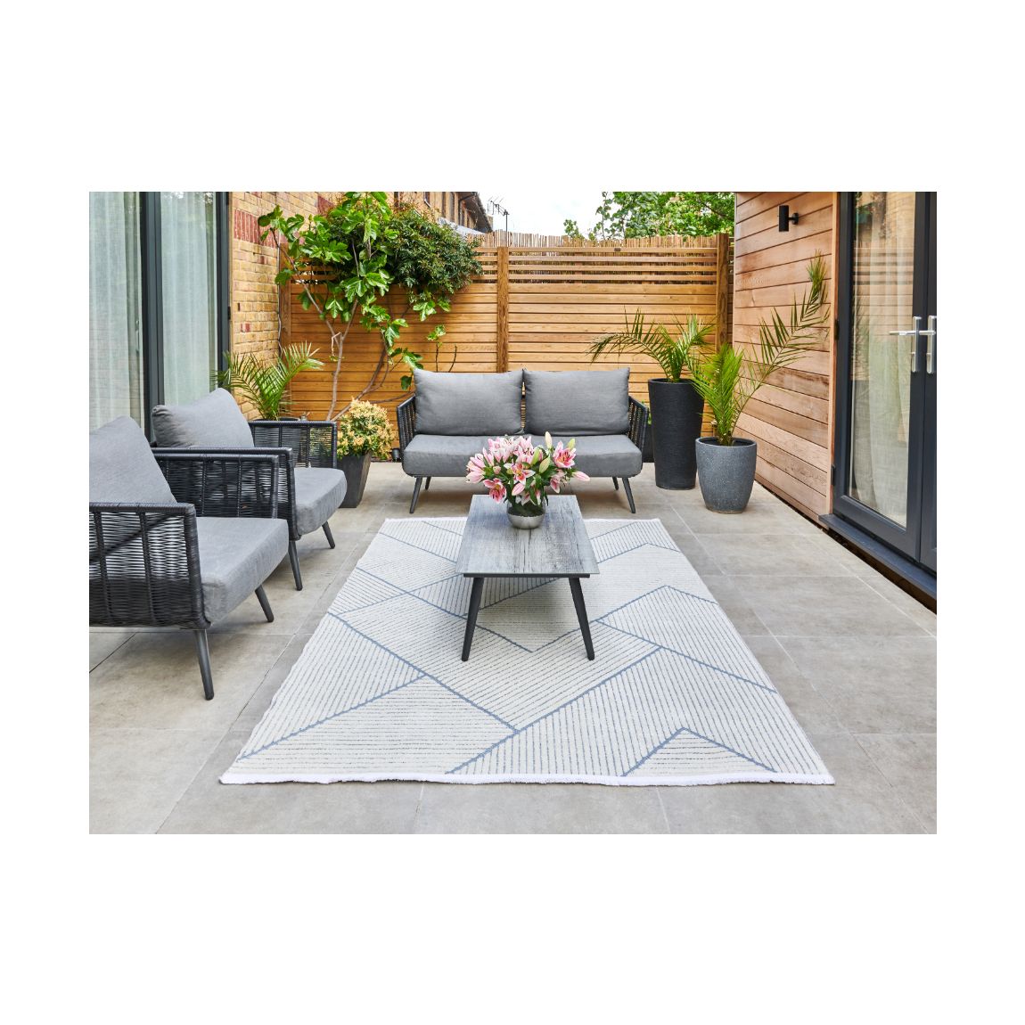 Jazz Indoor Outdoor Rug Blue - 220cm x 160cm main product photo