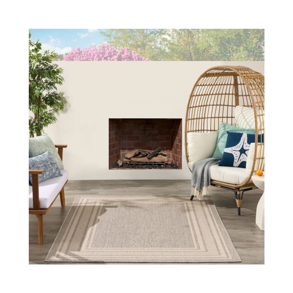 Horizon Indoor Outdoor Rug Grey - 213cm x 152cm main product photo