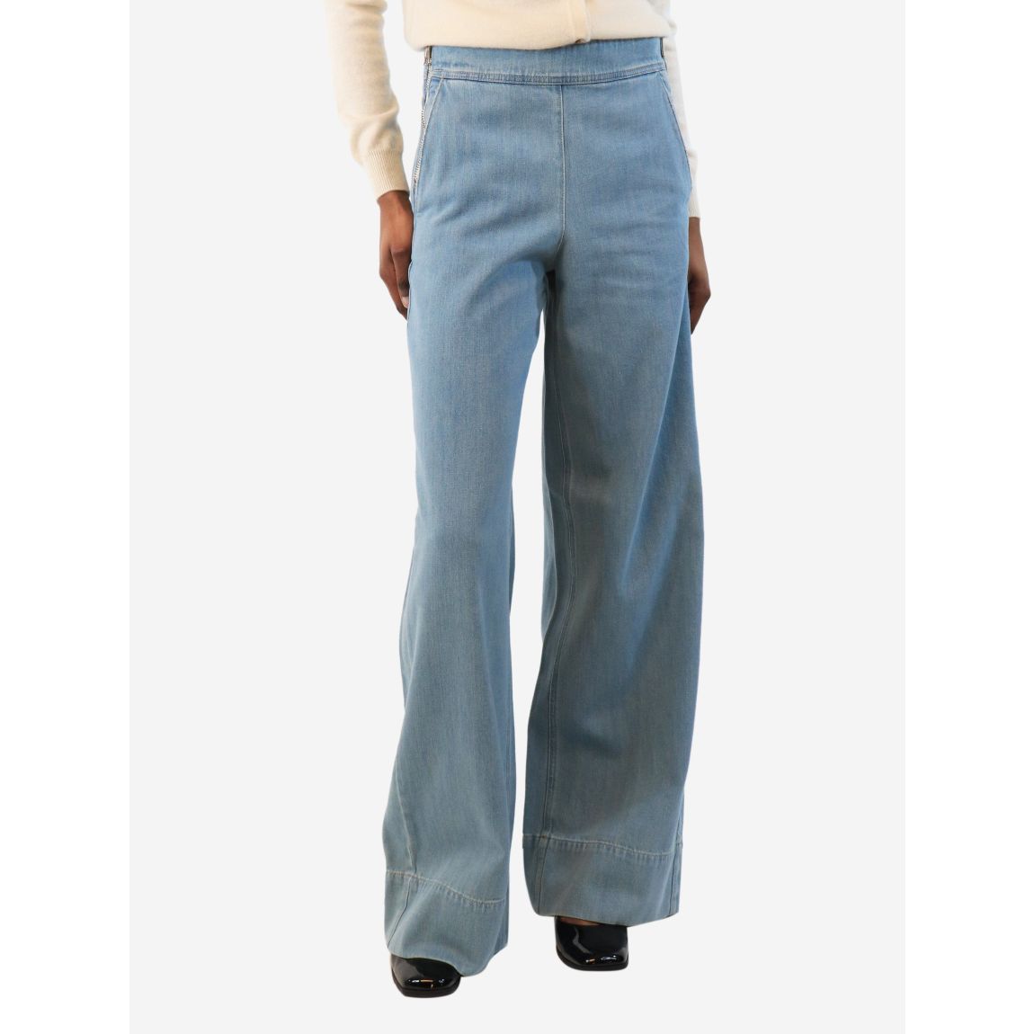 Chloe blue denim high waist main product photo