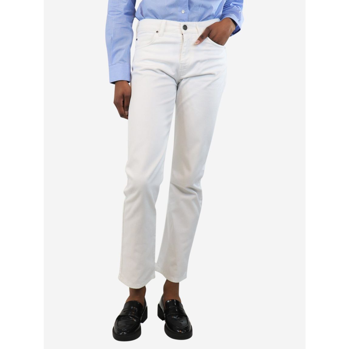 Max Mara white jeans. main product photo