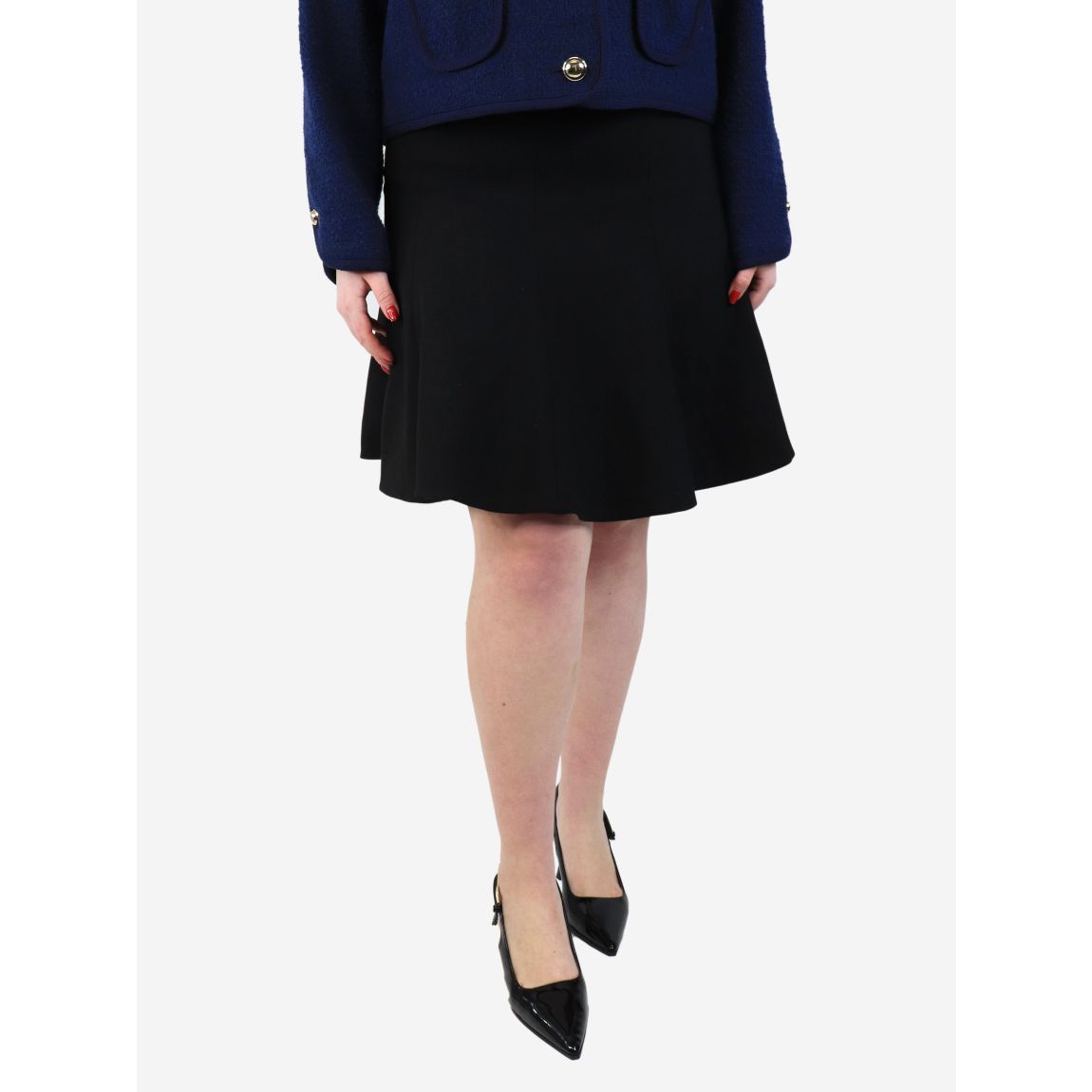 Prada black ruffled wool main product photo