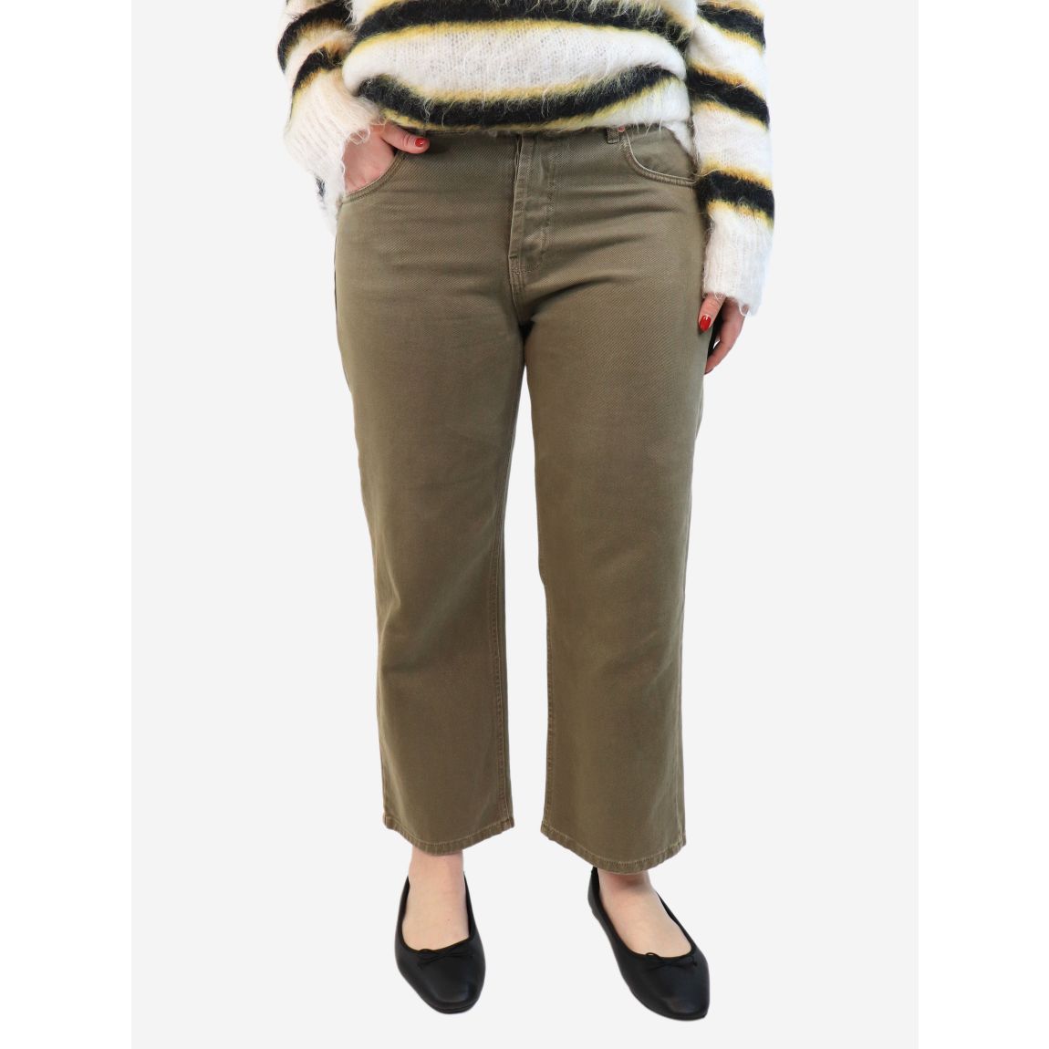 Raey khaki wide-leg jeans. main product photo