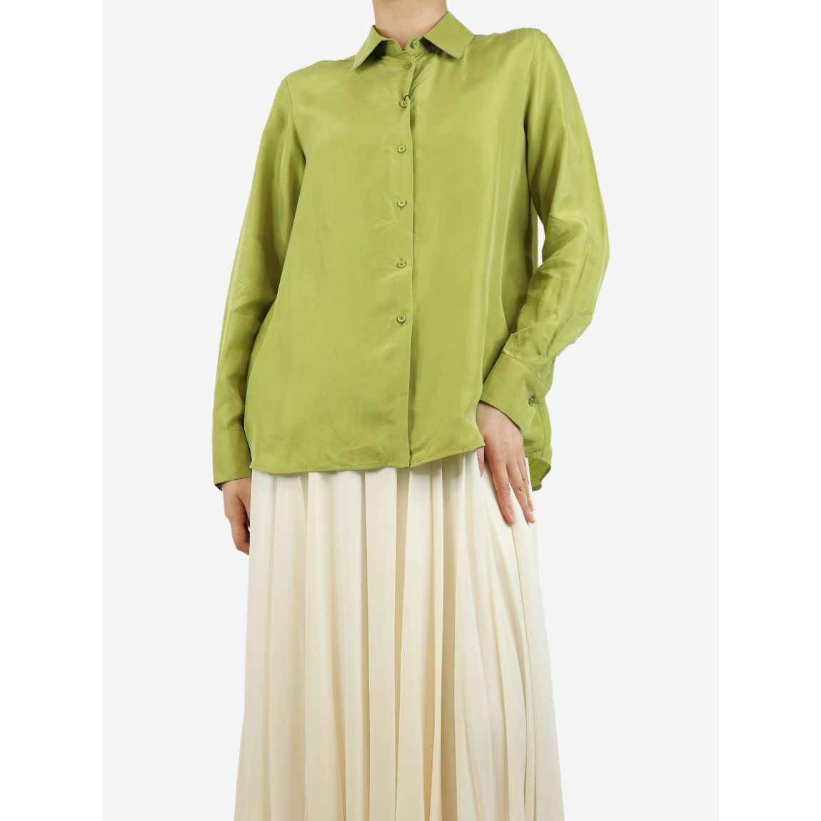 Weekend Max Mara green silk main product photo