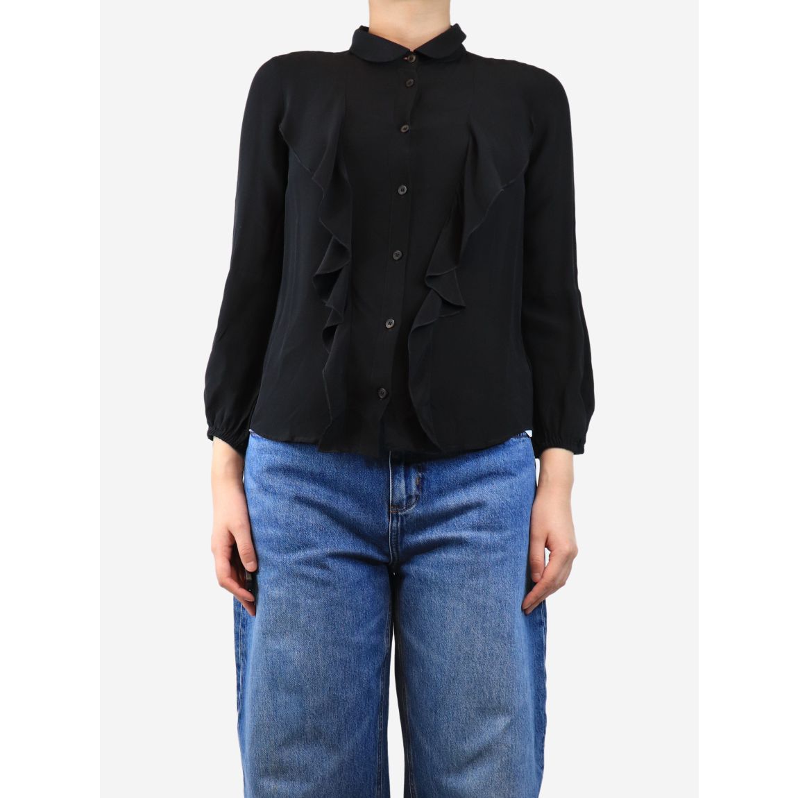 Miu Miu black ruffled main product photo