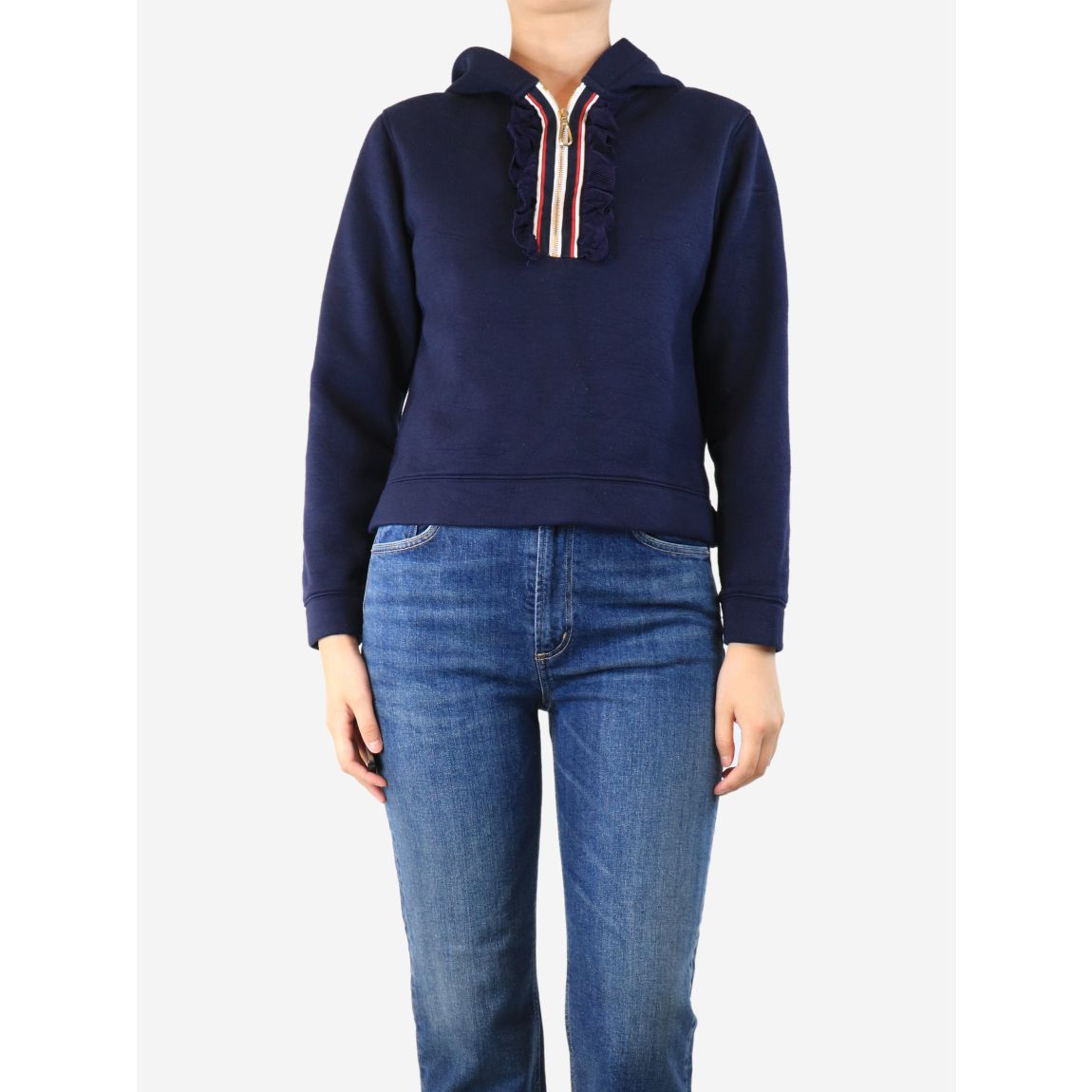 Sandro navy half zip main product photo