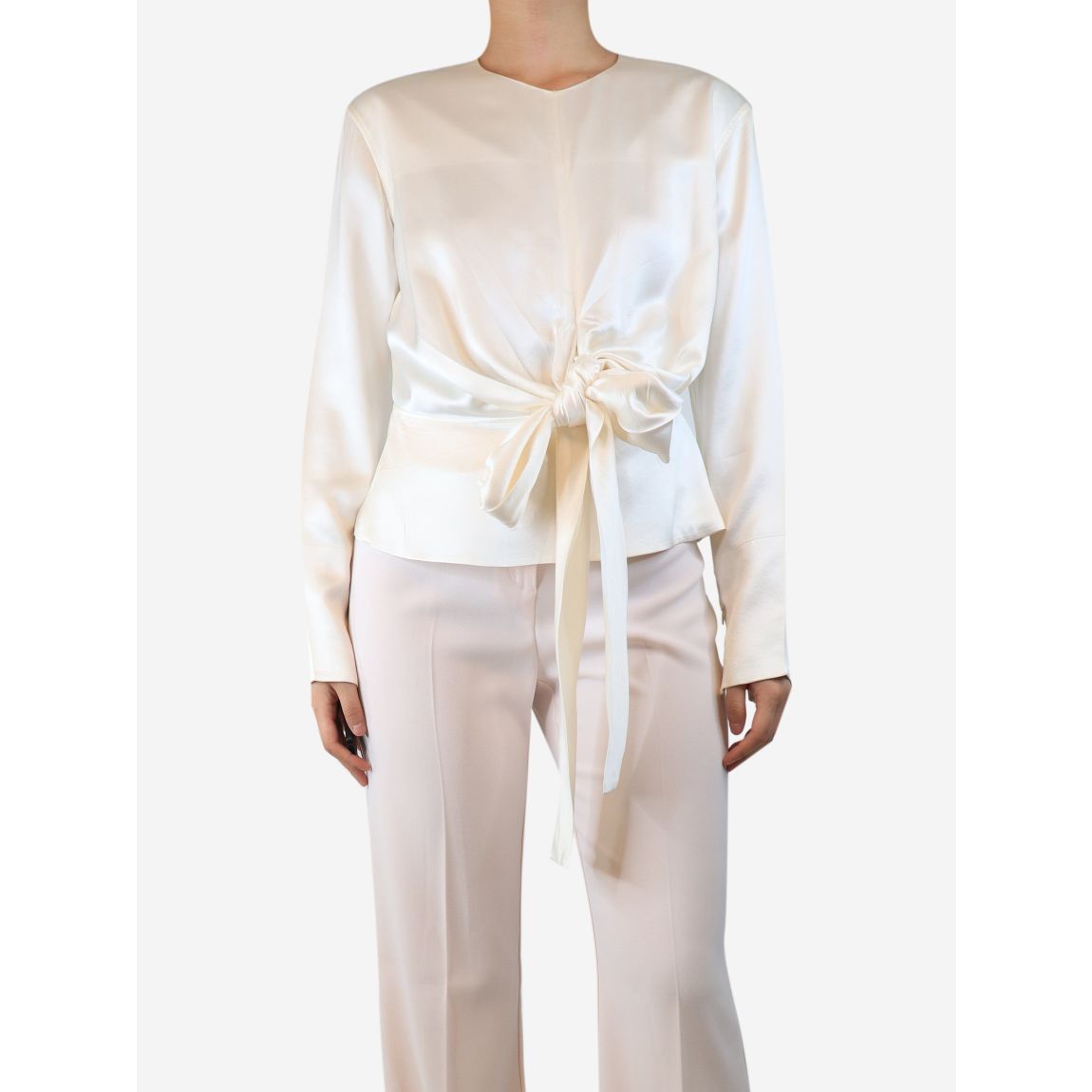 Celine cream silk knot main product photo