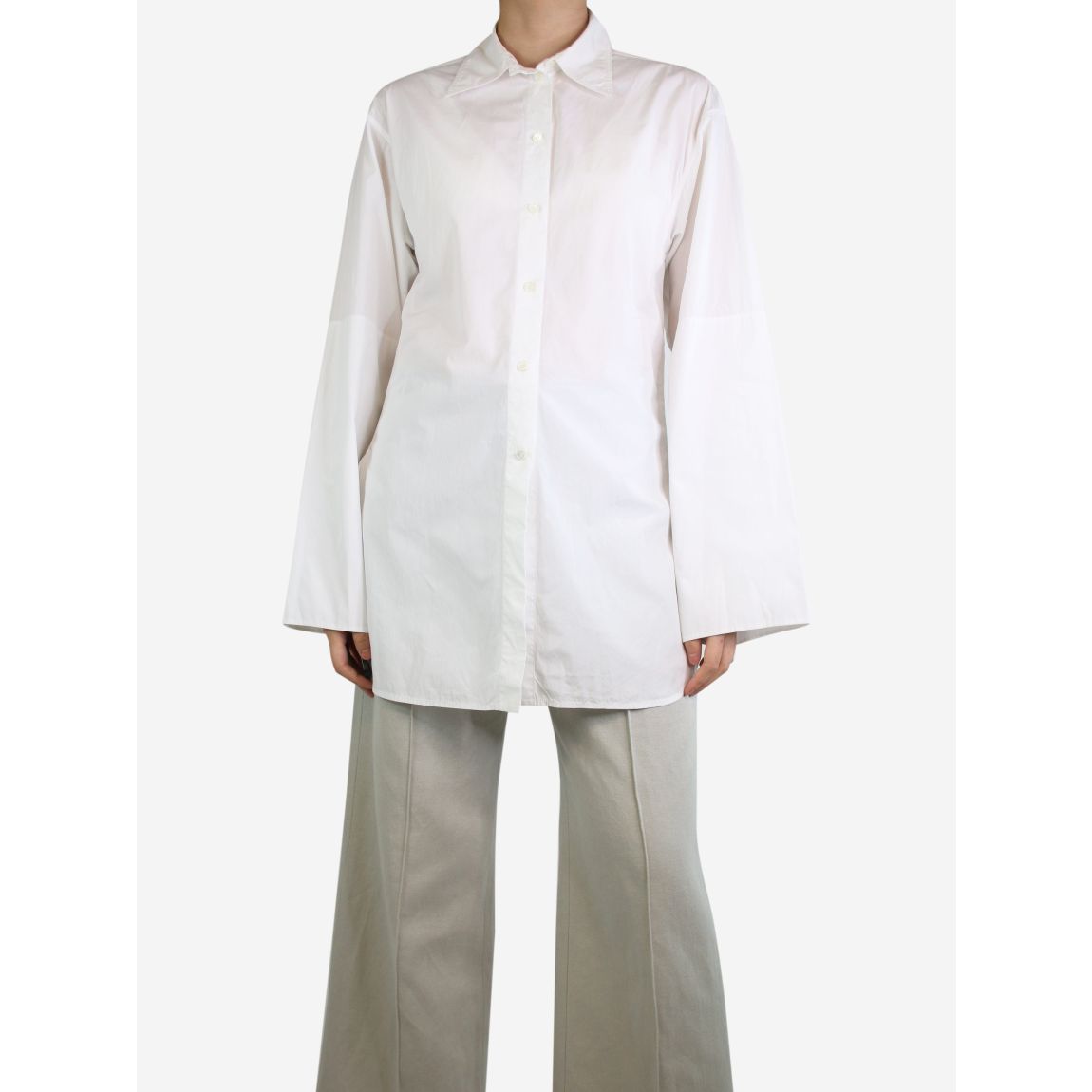 Celine white long button-up main product photo