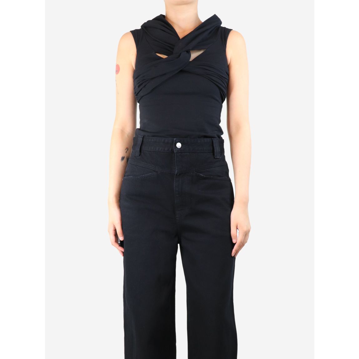 Khaite black ruched main product photo