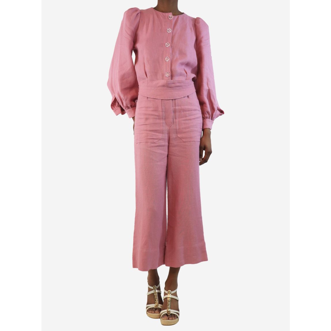 Anna Mason pink linen main product photo