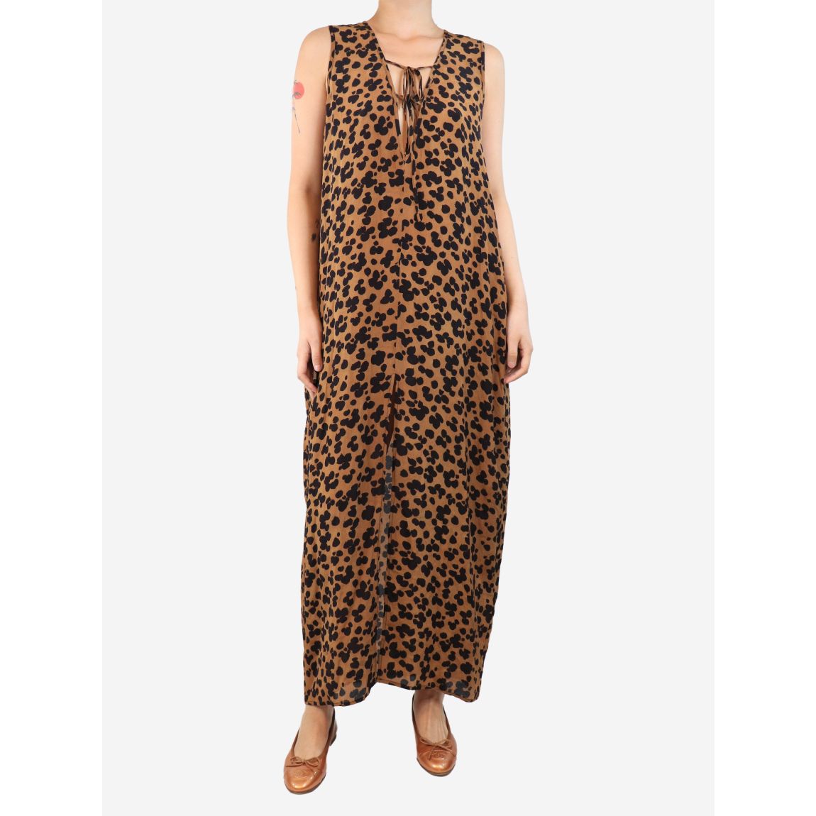 Raey brown leopard print main product photo