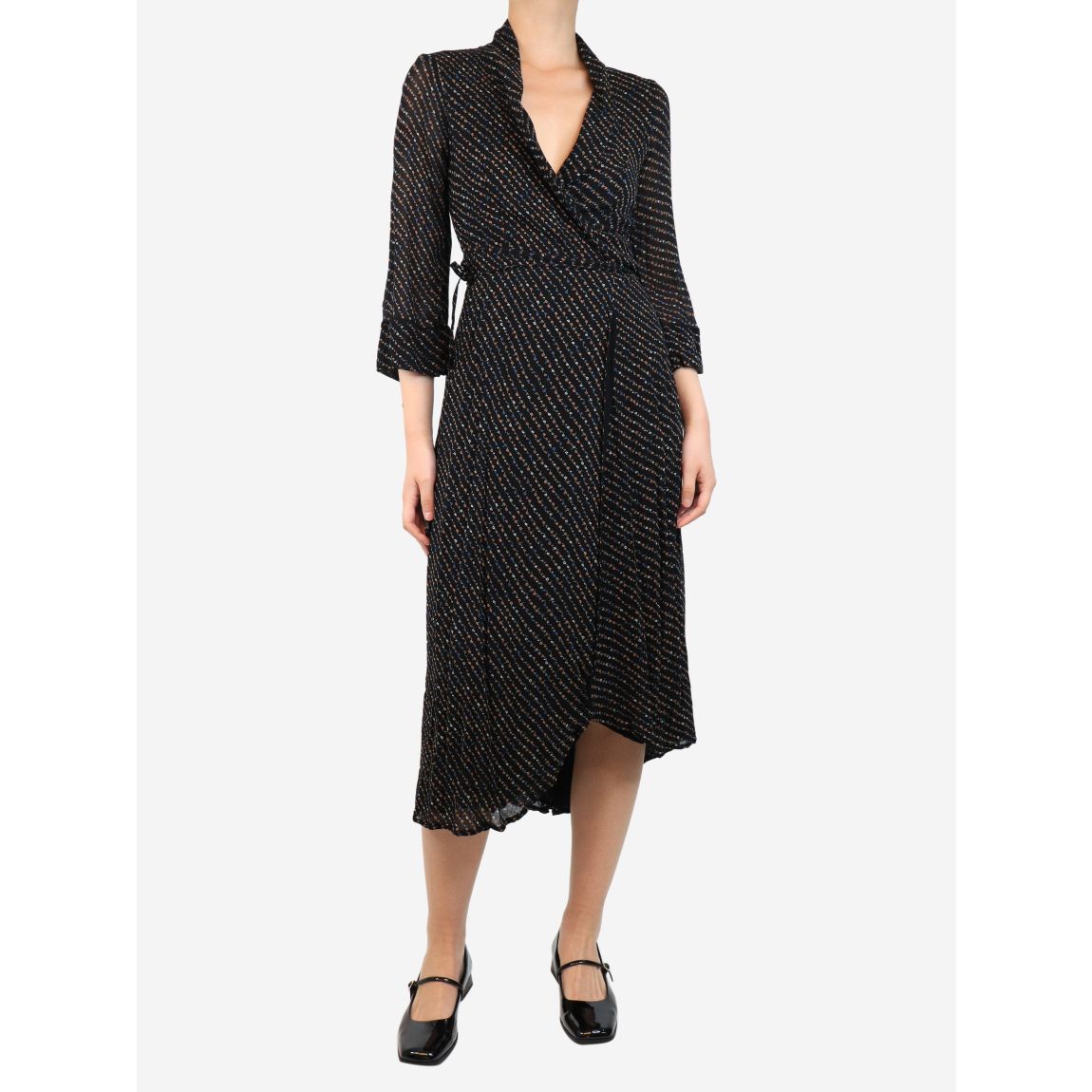 Ganni black floral printed main product photo