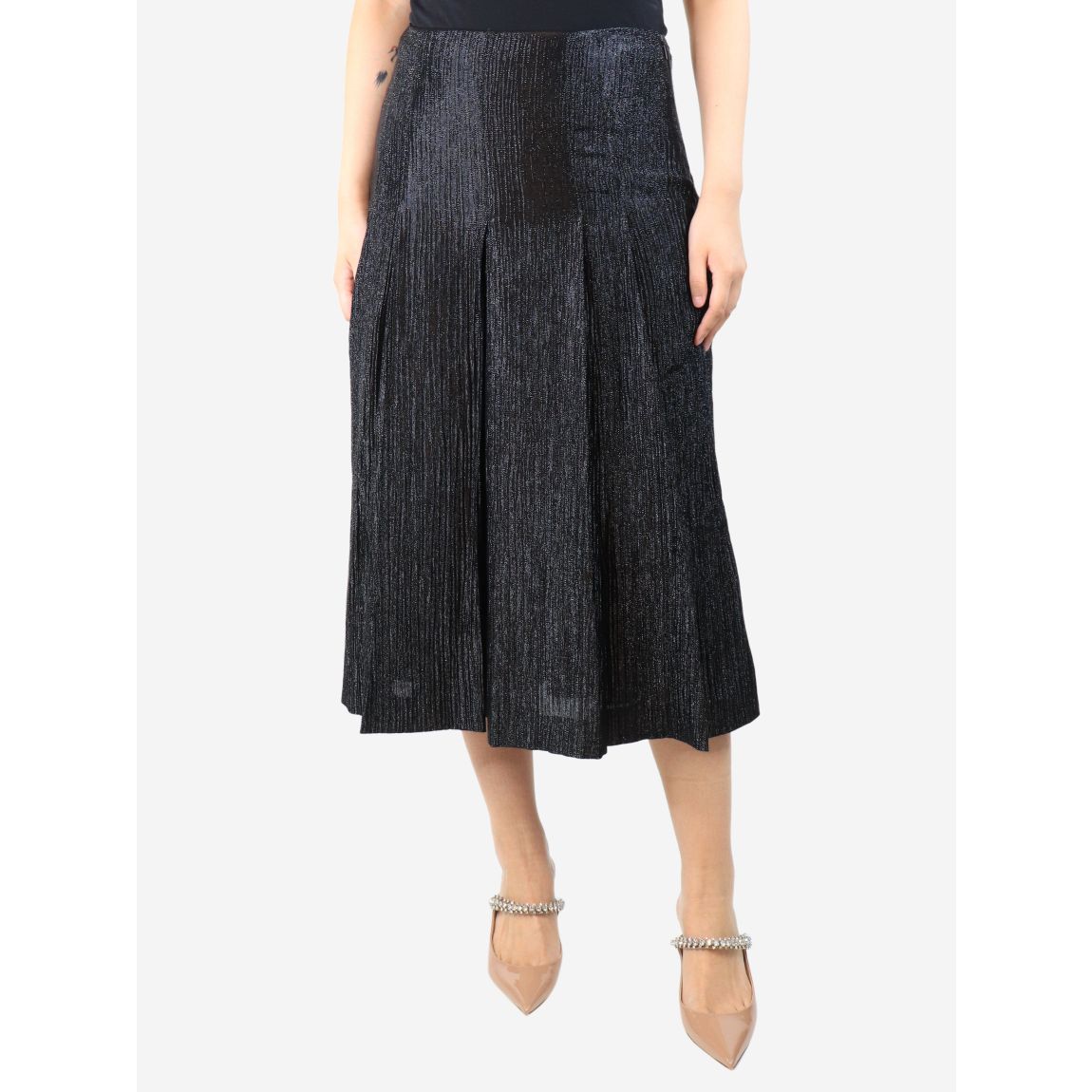 Fendi black lurex pleated main product photo