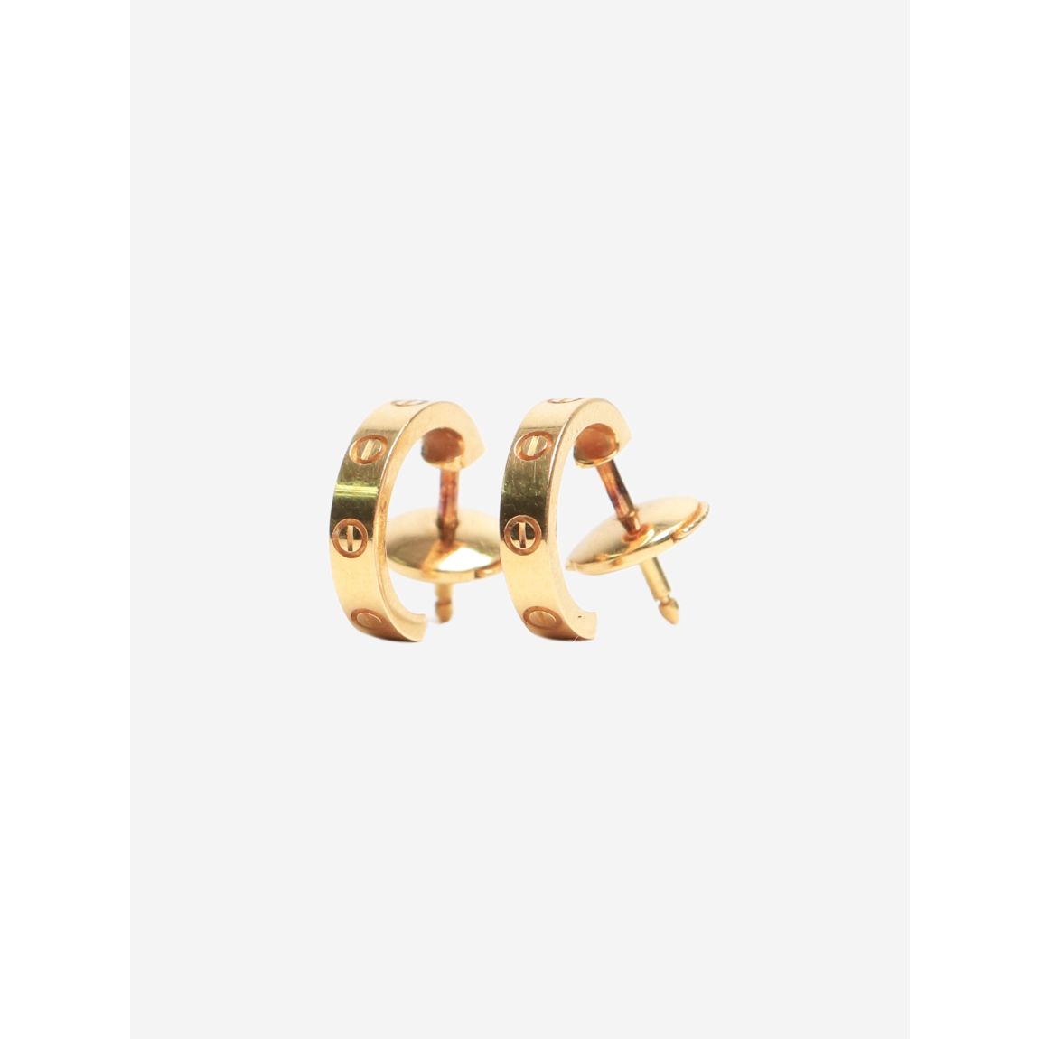 Yellow gold Love Hoop earrings main product photo