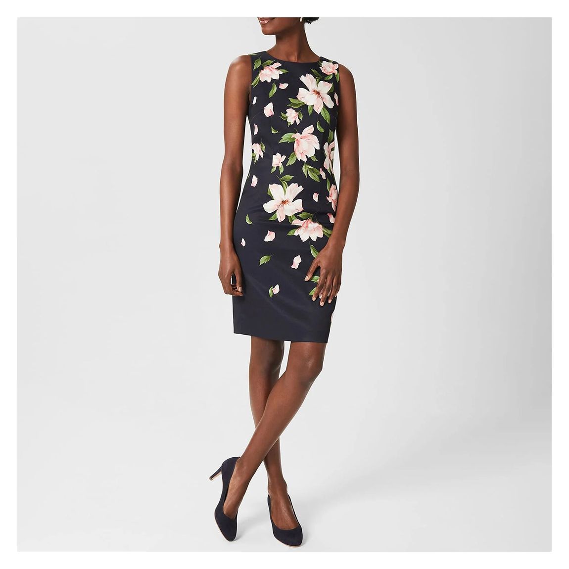 Navy Moira Floral Dress main product photo