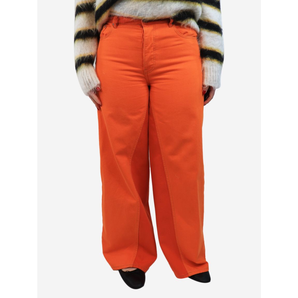 Ganni orange Jozey two-tone main product photo