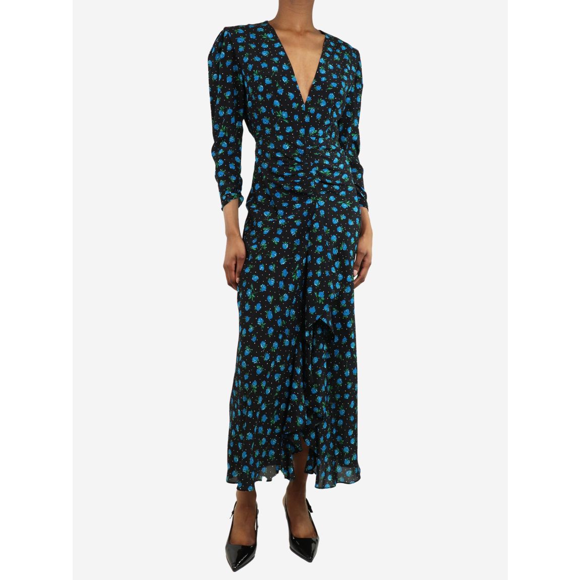 Rixo black and blue floral main product photo
