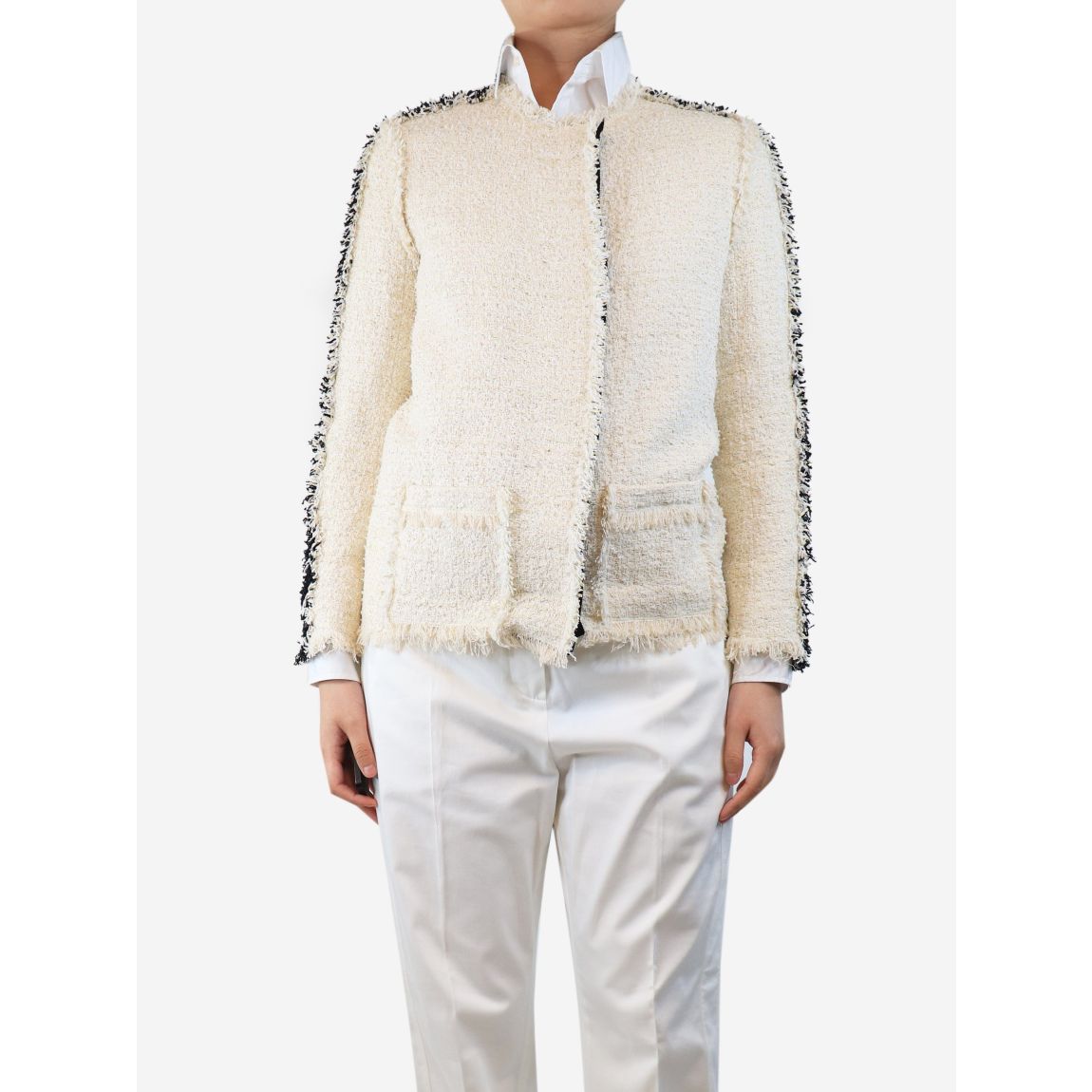 Lanvin cream tweed jacket main product photo