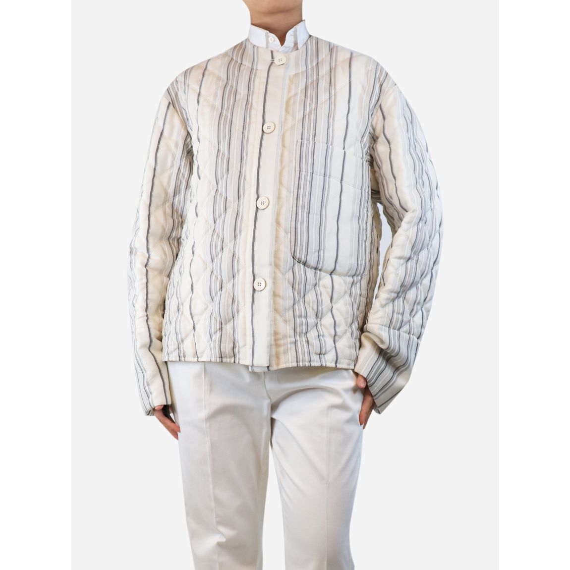 Jil Sander ivory striped main product photo