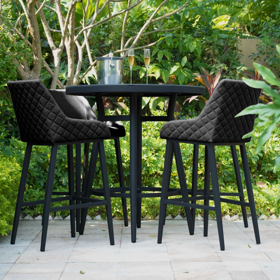 Regal 4 Seat Round Bar Set / Charcoal main product photo