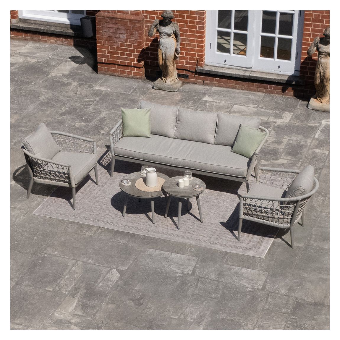 Monaco 3 Seat Sofa Set - Cool Linen main product photo
